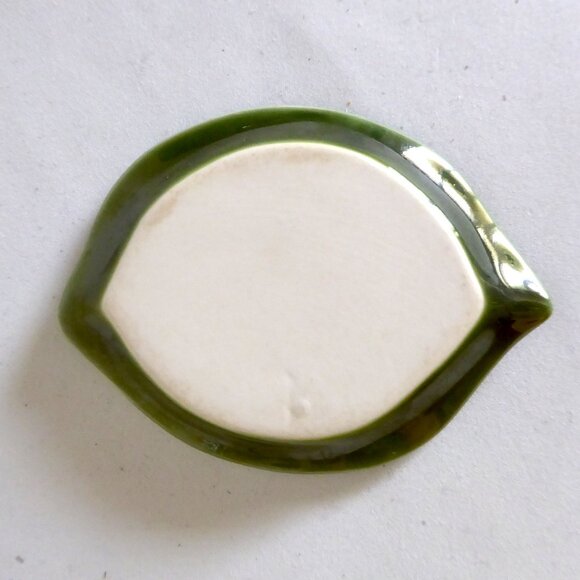 VINTAGE JAPANESE JAPAN PORCELAIN MINI CANTALOUPE FRUIT TEAPOT & LEAF SAUCER (NEW - Picture 11 of 12